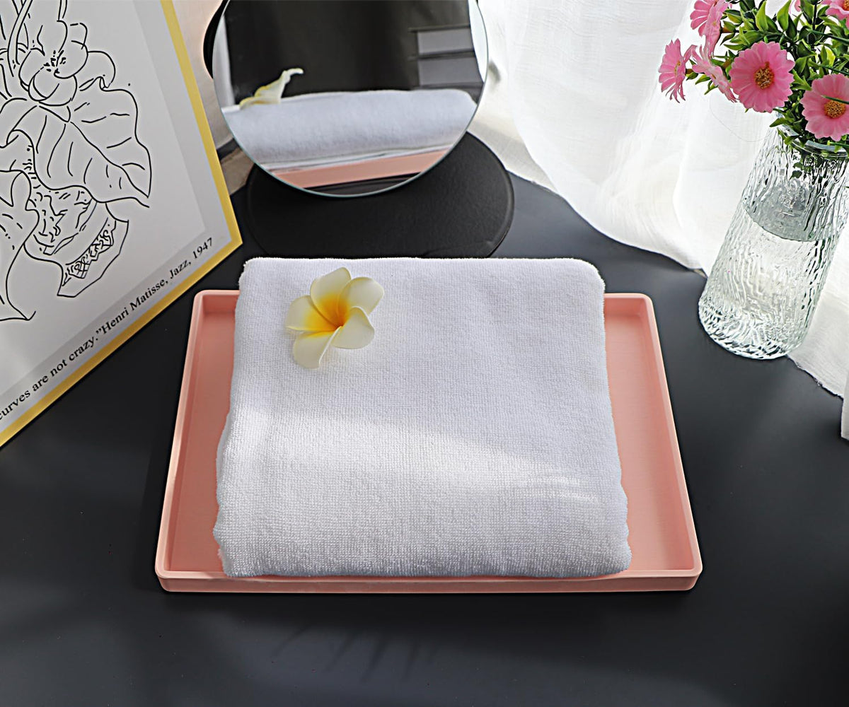 Pink Serving Tray (13.5 x 9.6 inch) for Gathering Small Items