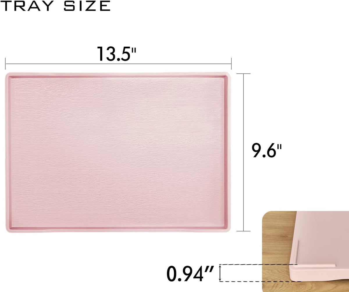 Pink Serving Tray (13.5 x 9.6 inch) for Gathering Small Items