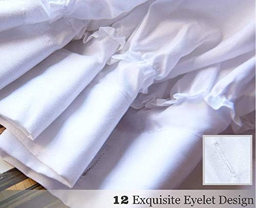 Waterfall Ruffled Fabric Shower Curtainsize 72 x 72 inch (Strip White/Pink)