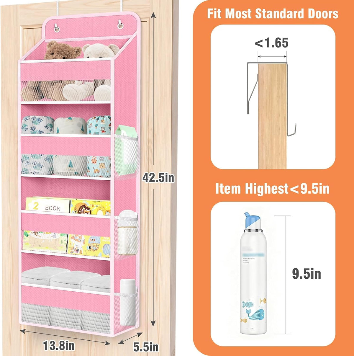 Over The Door Organizer Storage Large Capacity Hanging Bedroom Storage