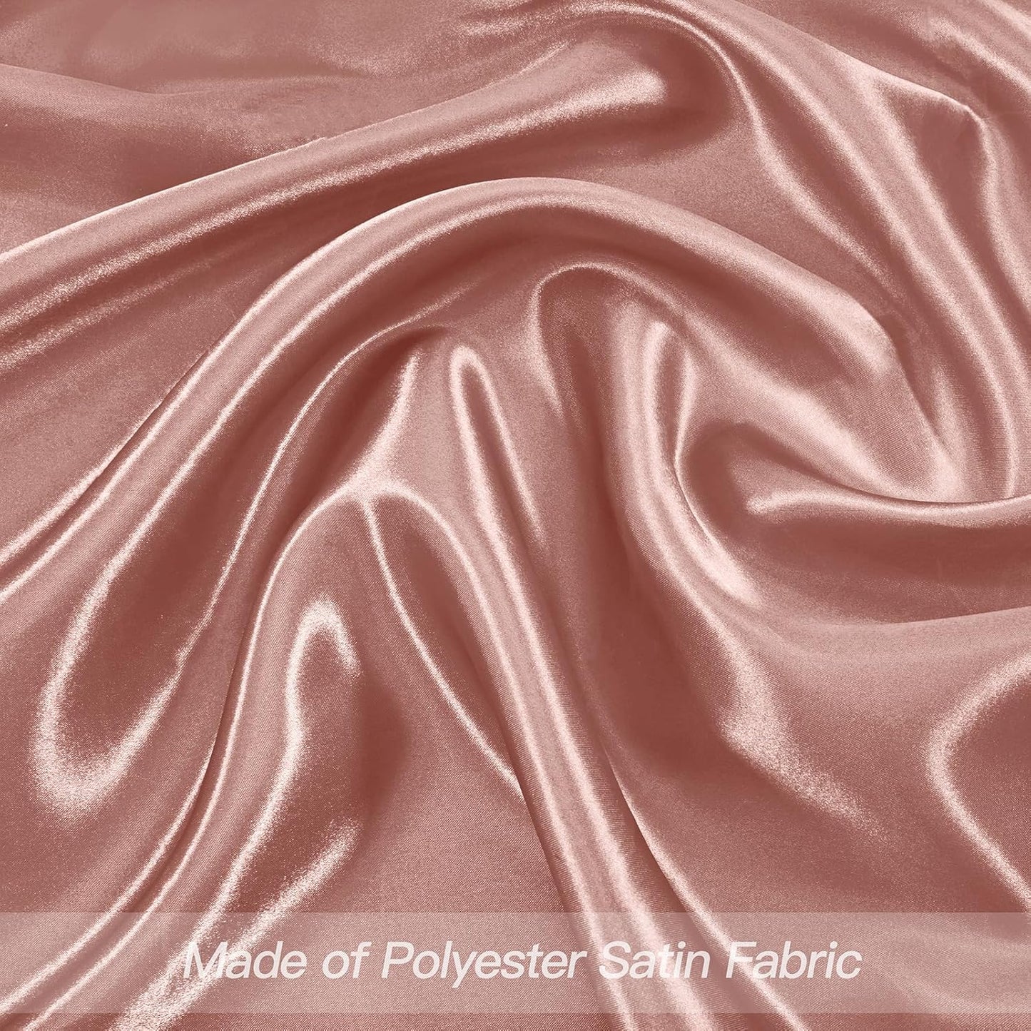 P Pothuiny 12 Pcs Silky Rose Gold Satin Napkins 17 x 17 Inches, Square Smooth Wedding Dinner Napkins Satin Cloth Napkins Table Napkins for Banquet Party Restaurant Decor, Thanksgiving, Christmas