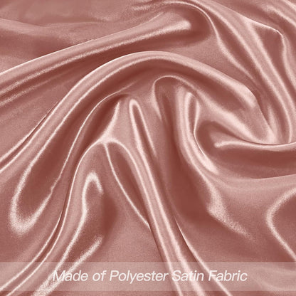 P Pothuiny 12 Pcs Silky Rose Gold Satin Napkins 17 x 17 Inches, Square Smooth Wedding Dinner Napkins Satin Cloth Napkins Table Napkins for Banquet Party Restaurant Decor, Thanksgiving, Christmas