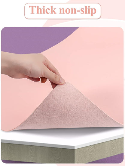 (MAT ONLY) Pink Nail Art Table Mat, Foldable Nail Art Hand Rest Pad for Nail Arm Rest Cushion, Soft Microfiber Leather Nail Mat, Manicure Pad Nail Table Pad Desk Mat for Nail Technician Salon Home