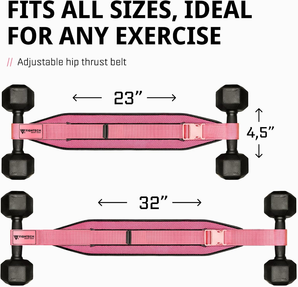 Exercise Hip Thrust Belt with Slip-Resistant Padding - Easy to Use with Dumbbells, Kettlebells, or Plates - Protects Your Hips for Gym, Home Workouts, or On the Go