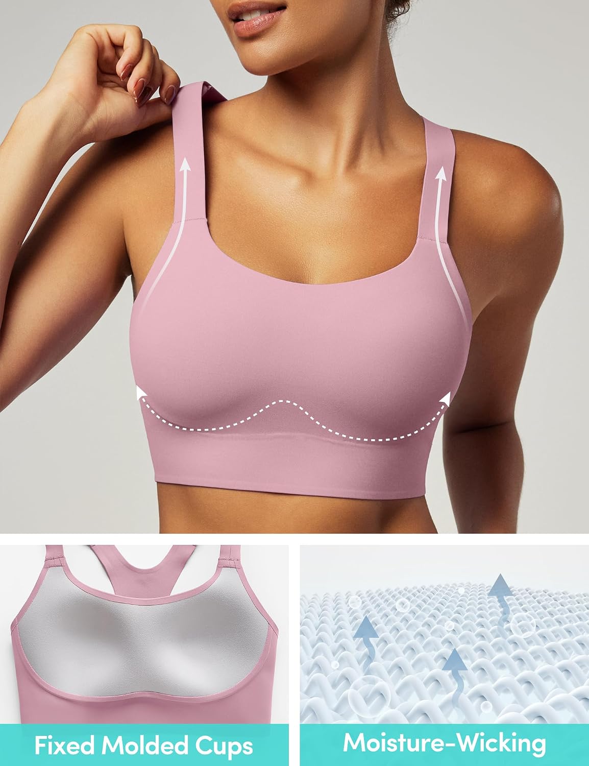 Sports Bras for Women High Support Large Bust Racerback Workout Tank Tops