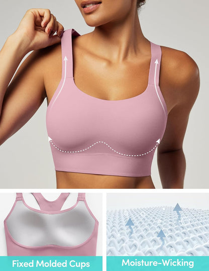 Sports Bras for Women High Support Large Bust Racerback Workout Tank Tops