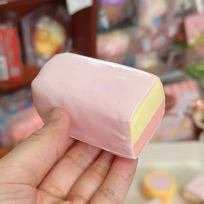 3PCS Realistic Dessert Slow Rising Squishy,Food Ultra Soft Foam Stress Relief Prop,Desktop Fidget Toy, Food Squishies for Anxiety Relief,Stress Relief Toys for Adults Party Favors Gifts(chocolate-3P)