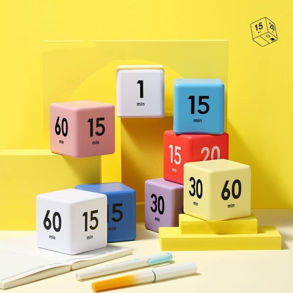Cube Timer, Productivity Flip Timer, Countdown 15-20-30-60 Minute
