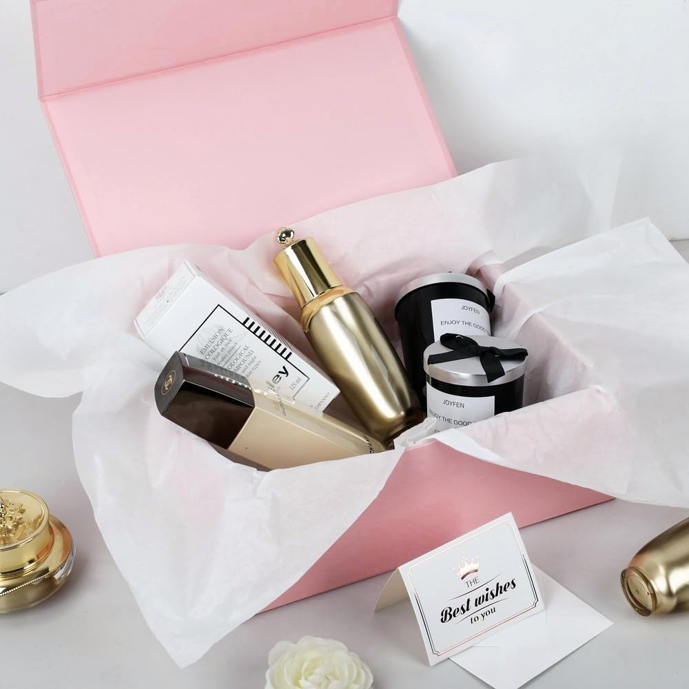 1 Pcs Pink Gift Box 9.5x6x3 Inch with Magnetic Lid