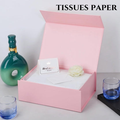 1 Pcs Pink Gift Box 9.5x6x3 Inch with Magnetic Lid