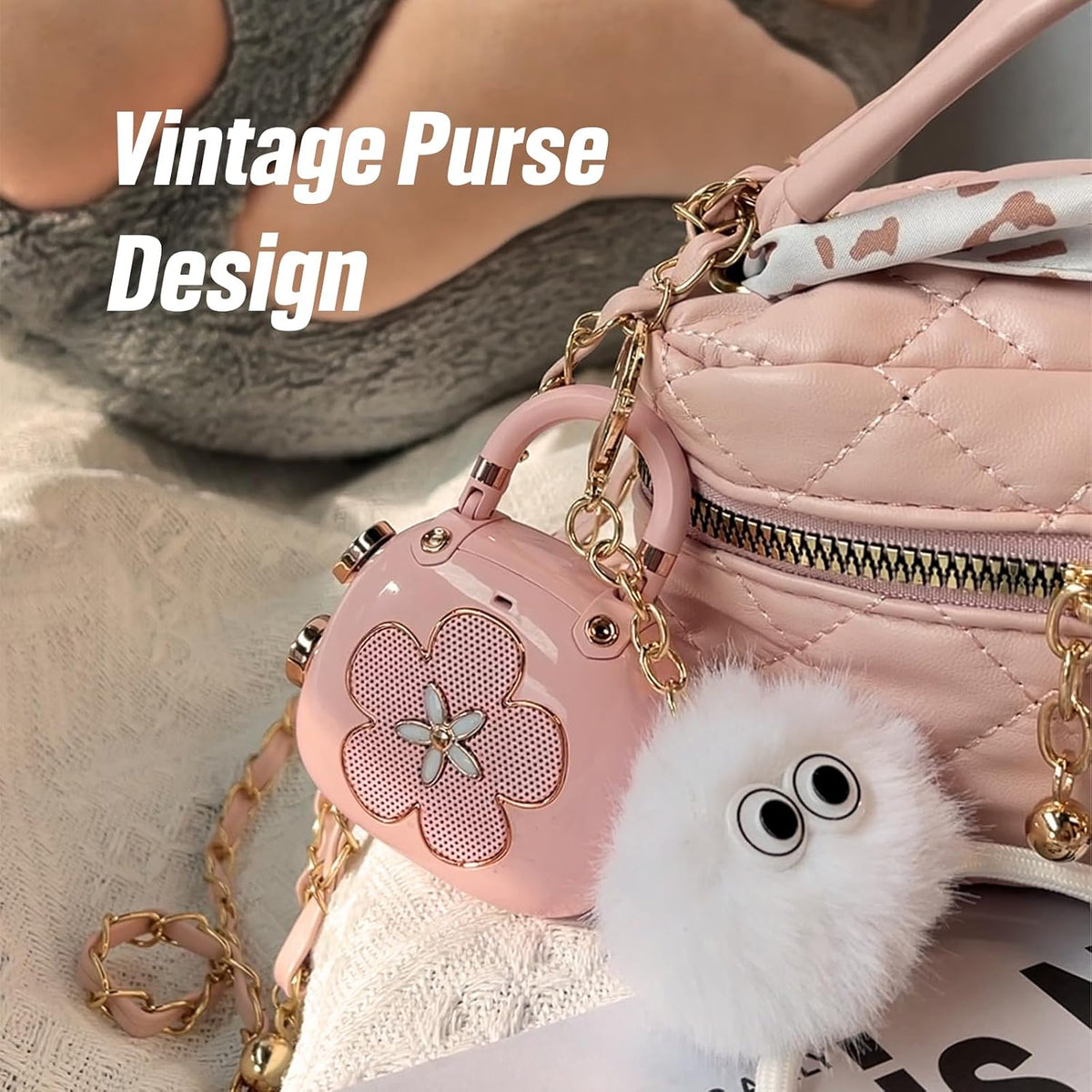 Candy 2-in-1 Mini Bluetooth Speaker, Loud Audio, Cute Backpack Charm