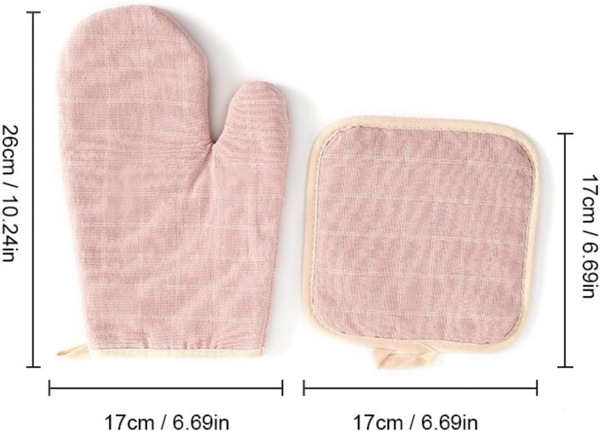 Oven Glove mat Two-piece Set Thickened for Cooking/Baking/Grilling