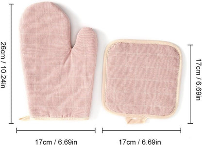 Oven Glove mat Two-piece Set Thickened for Cooking/Baking/Grilling