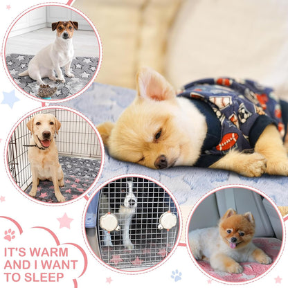 Tudomro 8 Pcs Absorbent Guinea Pig Blankets Washable Small Animal Fleece Bedding Cage Liners Reusable Pet Sleep Mat Pad Cover for Ferret Chinchilla Furniture Protection(Big Star,12 x 12 Inch)