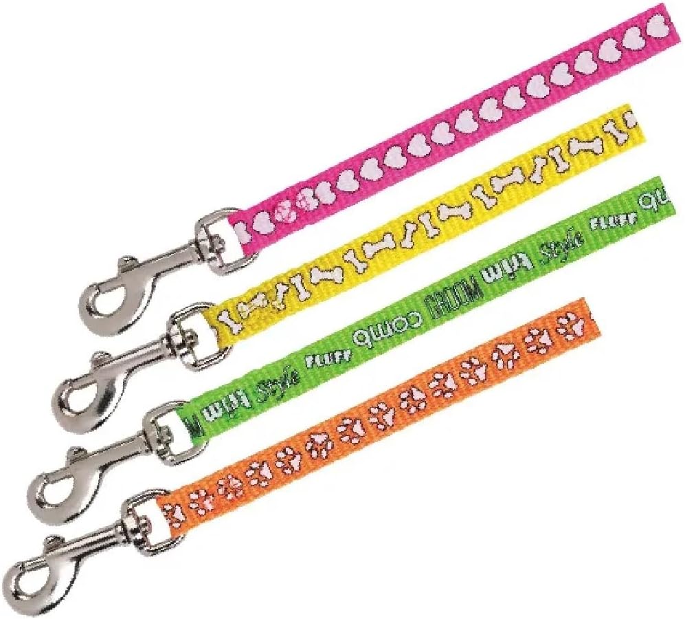 Grooming Loops Screen Print 18" Fashion Nylon Dog Restraints Choose Print or Set (Pink Hearts)