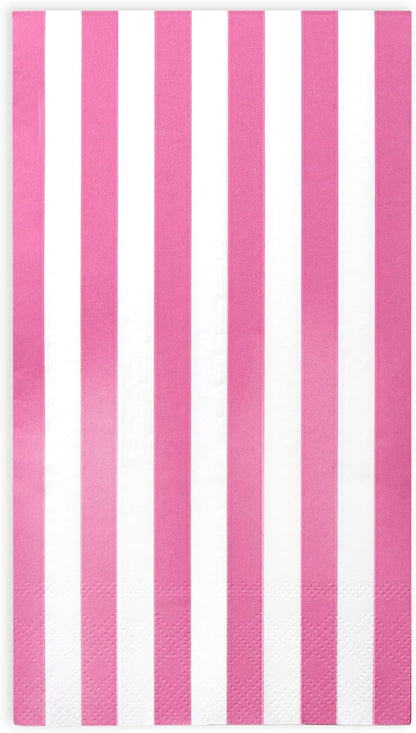 Gift Boutique 100 Hot Pink and White Stripe Guest Napkins Disposable Paper Hand Towels for Bathroom Wedding Baby Shower Holiday Party Decor