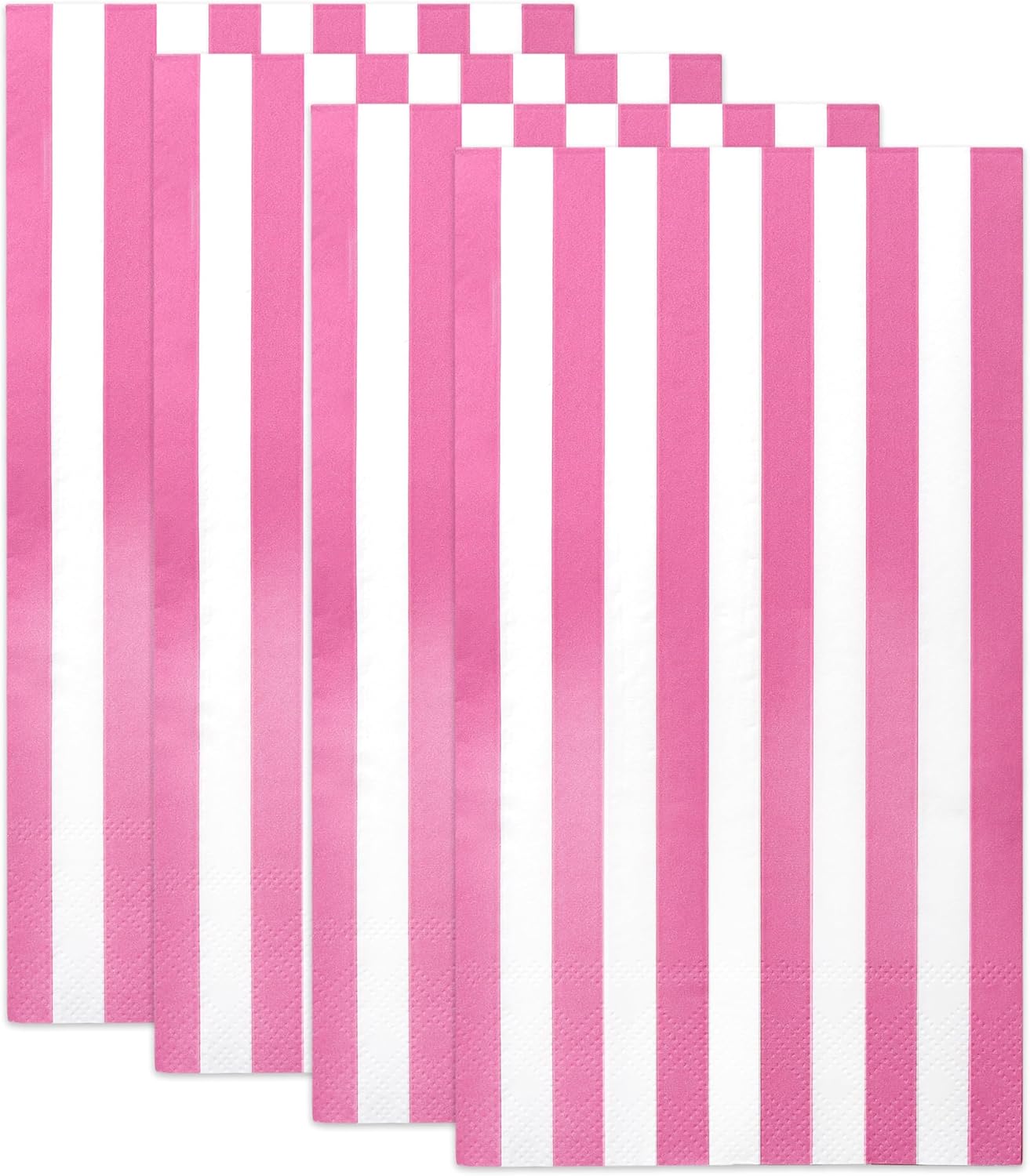 Gift Boutique 100 Hot Pink and White Stripe Guest Napkins Disposable Paper Hand Towels for Bathroom Wedding Baby Shower Holiday Party Decor