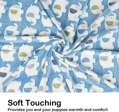 1 Pack 3 Dog Blankets, Soft Fluffy Fleece Pet Blanket Warm Sleep Mat Paw Print Design Puppy Kitten Throw Blanket Doggy Mat, Blanket for Dogs