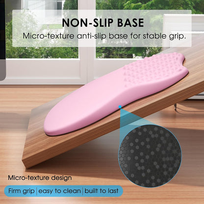 Ergonomic Mouse Pad with Wrist Support, 11.8 x 7.8 in, Pale Pink