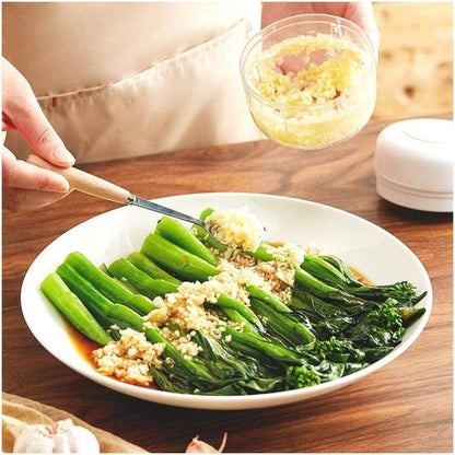 New Electric Garlic Chopper Mini Portable Vegetable Grinder Crusher Rechargeable Durable Press Cordless Upgrade Food Blender Dicer for Meat Vegetable Onion Salsa Salad Pesto Coleslaw (Pink -100)