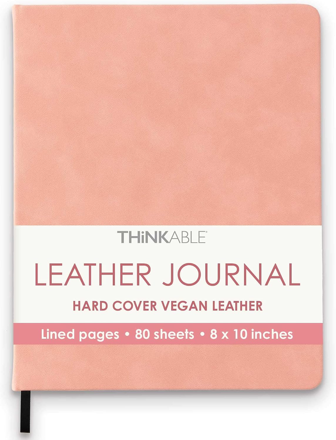 Pink Journal Notebook, A4 Lined Vegan Leather Hard Cover Journal for Writing, 8.25x10.25 inches, Pretty Notebook For Work, Pastel Notebook for Office