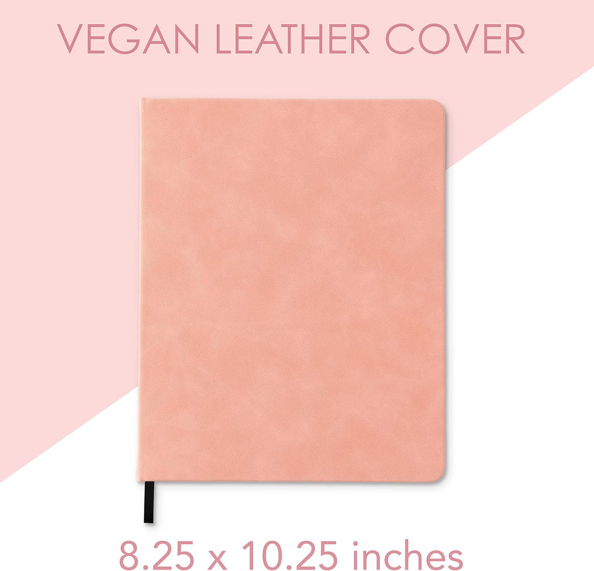 Pink Journal Notebook, A4 Lined Vegan Leather Hard Cover Journal for Writing, 8.25x10.25 inches, Pretty Notebook For Work, Pastel Notebook for Office