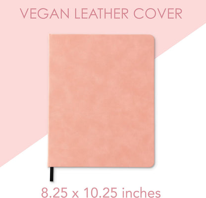Pink Journal Notebook, A4 Lined Vegan Leather Hard Cover Journal for Writing, 8.25x10.25 inches, Pretty Notebook For Work, Pastel Notebook for Office