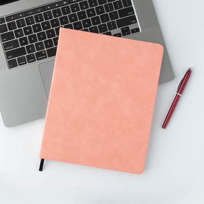 Pink Journal Notebook, A4 Lined Vegan Leather Hard Cover Journal for Writing, 8.25x10.25 inches, Pretty Notebook For Work, Pastel Notebook for Office
