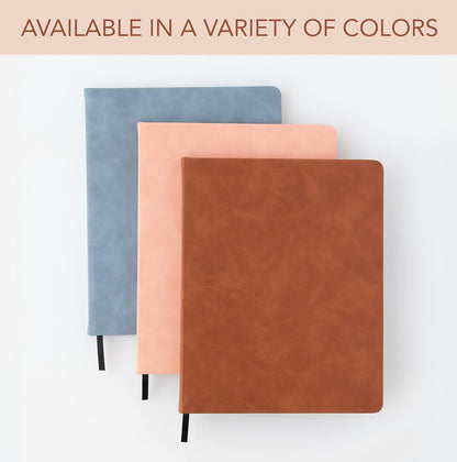 Pink Journal Notebook, A4 Lined Vegan Leather Hard Cover Journal for Writing, 8.25x10.25 inches, Pretty Notebook For Work, Pastel Notebook for Office