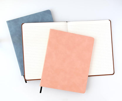 Pink Journal Notebook, A4 Lined Vegan Leather Hard Cover Journal for Writing, 8.25x10.25 inches, Pretty Notebook For Work, Pastel Notebook for Office