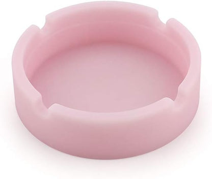 Luminous Silicone Gel Ashtray Light Circular Ashtray Smoke Convenient Cigarette Case Drop Creative Ashtrays