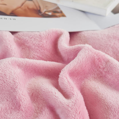 Ultra Soft Fleece Throw Blanket, Silky Flannel Fuzzy Blanket for All Season, Cozy Lightweight Blanket for Couch, Bed, Sofa, 50" x 60", Pink, Throw