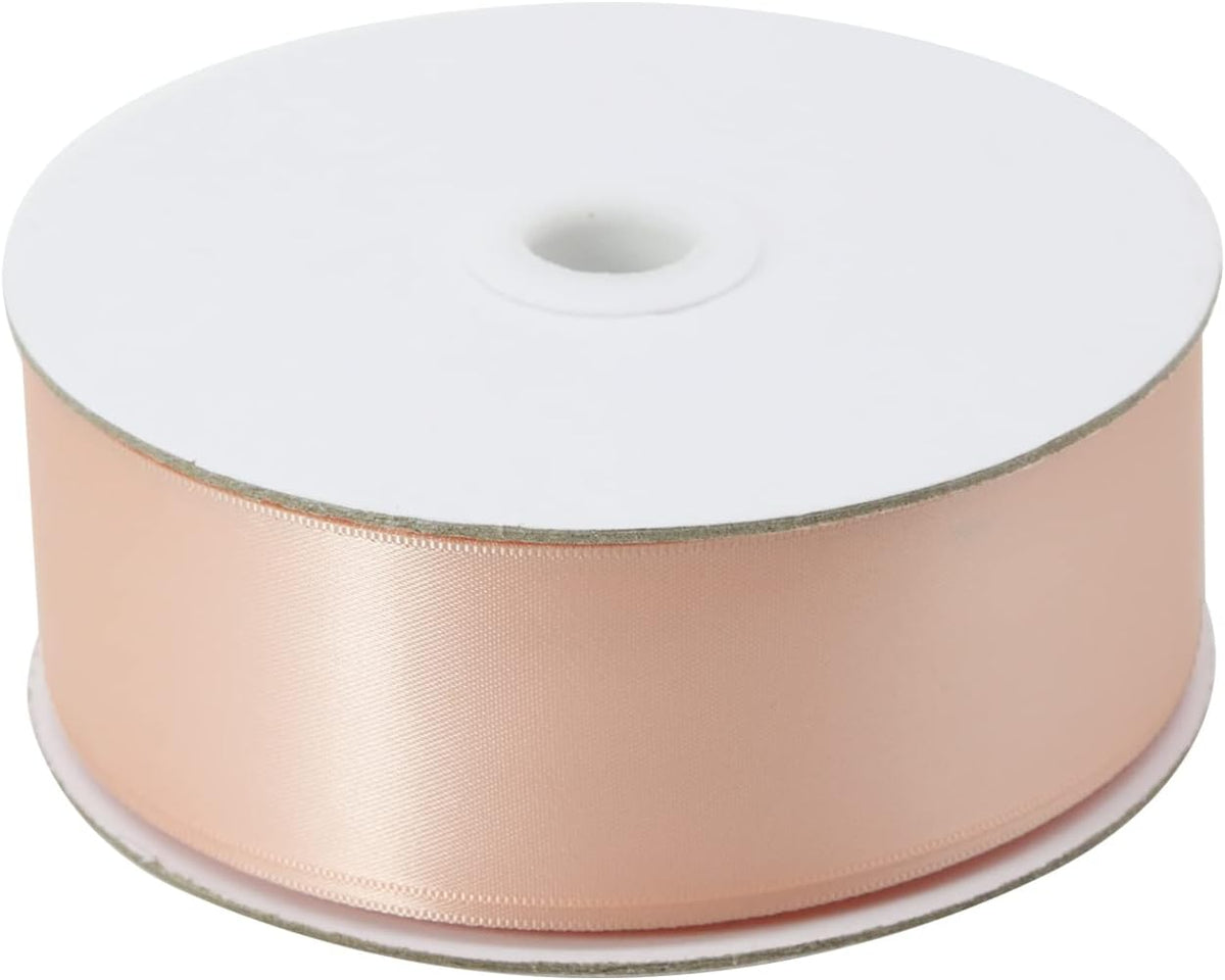 1.5" Peach Double Face Satin Ribbon 50yd for Gifts & Bows