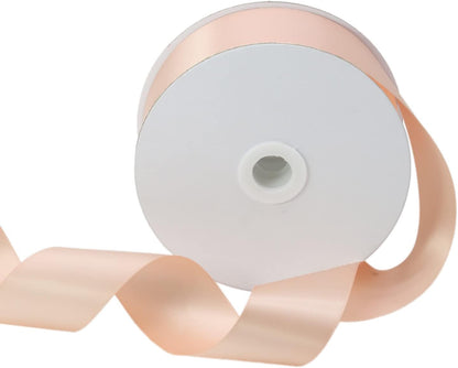 1.5" Peach Double Face Satin Ribbon 50yd for Gifts & Bows