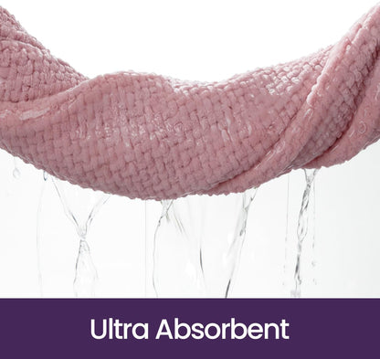 Chenille Bath Mat 24x16, Soft Absorbent Bathroom Rugs, Pink