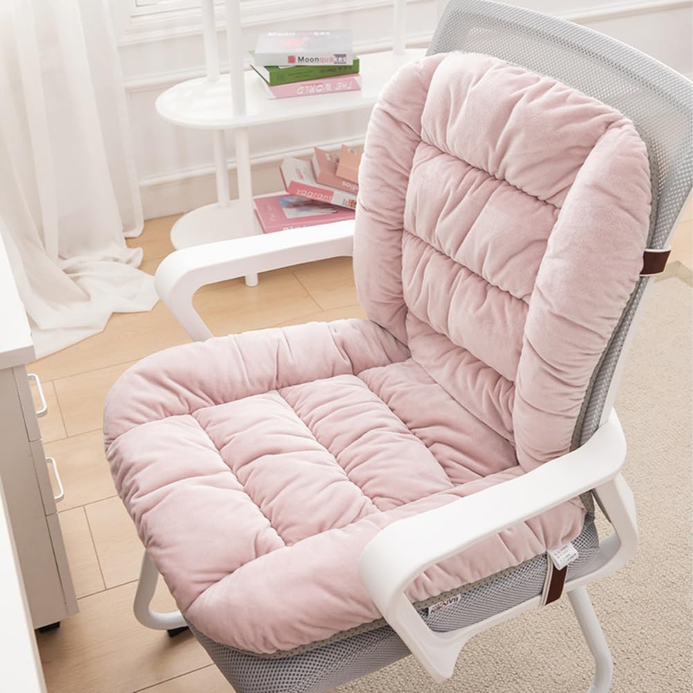 Desk Chair Cushion Office Chair Cushion Seat Cushion with Back Support Integrated Pad with Fixed Band for Sedentary Individuals