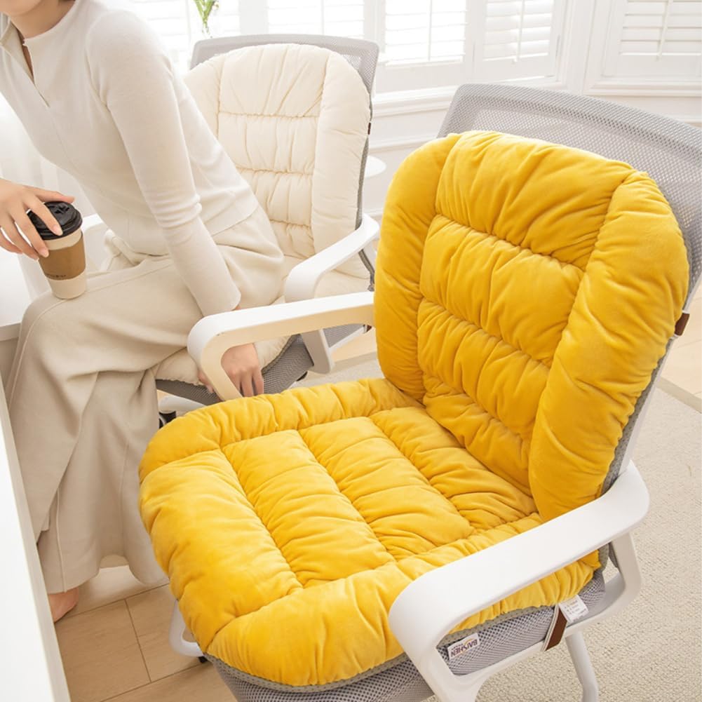 Desk Chair Cushion Office Chair Cushion Seat Cushion with Back Support Integrated Pad with Fixed Band for Sedentary Individuals