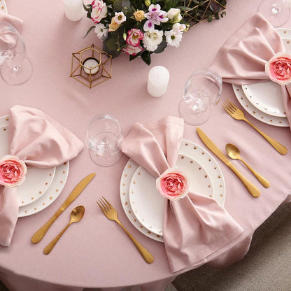 4 Pack Pink Flower Napkin Rings Elegant Pearl Napkin Rings Rustic Rose Napkin Rings for Wedding Birthday Banquet Anniversary