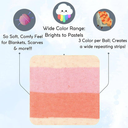 Yarns Sweet Roll Peaches & Cream Pop 1047-21