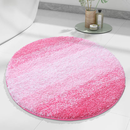 Microfiber Bathroom Rugs, Shaggy Soft and Absorbent Bath Rug, 24x24