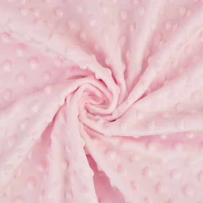 Heavenly Soft Chenille Security Blanket (14" x 14"), 2-Layer Design with Minky Dot & Silky Satin, Pink, for Boys and Girls
