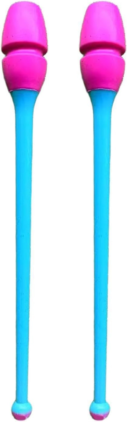 2 Pieces Rhytmic Gymnastics, 17.91inch Easy to Control Portable Lightweight Exercise Pole Dance Props for Performance