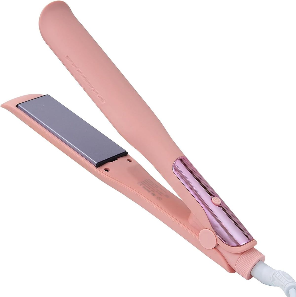 2 in 1 Straightener and Curler – 1 Inch Hair Straightener Iron & Ceramic Flat Iron, Professional Styling Tools for Less Frizz, Shine & Smooth(Pink)