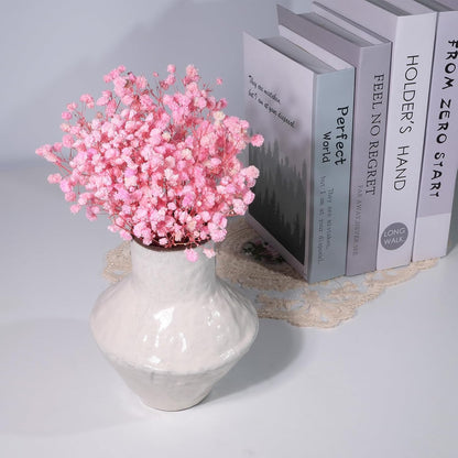2000+ Pure Pink 6"-7.8" Portable Dried Baby's Breath Bouquet