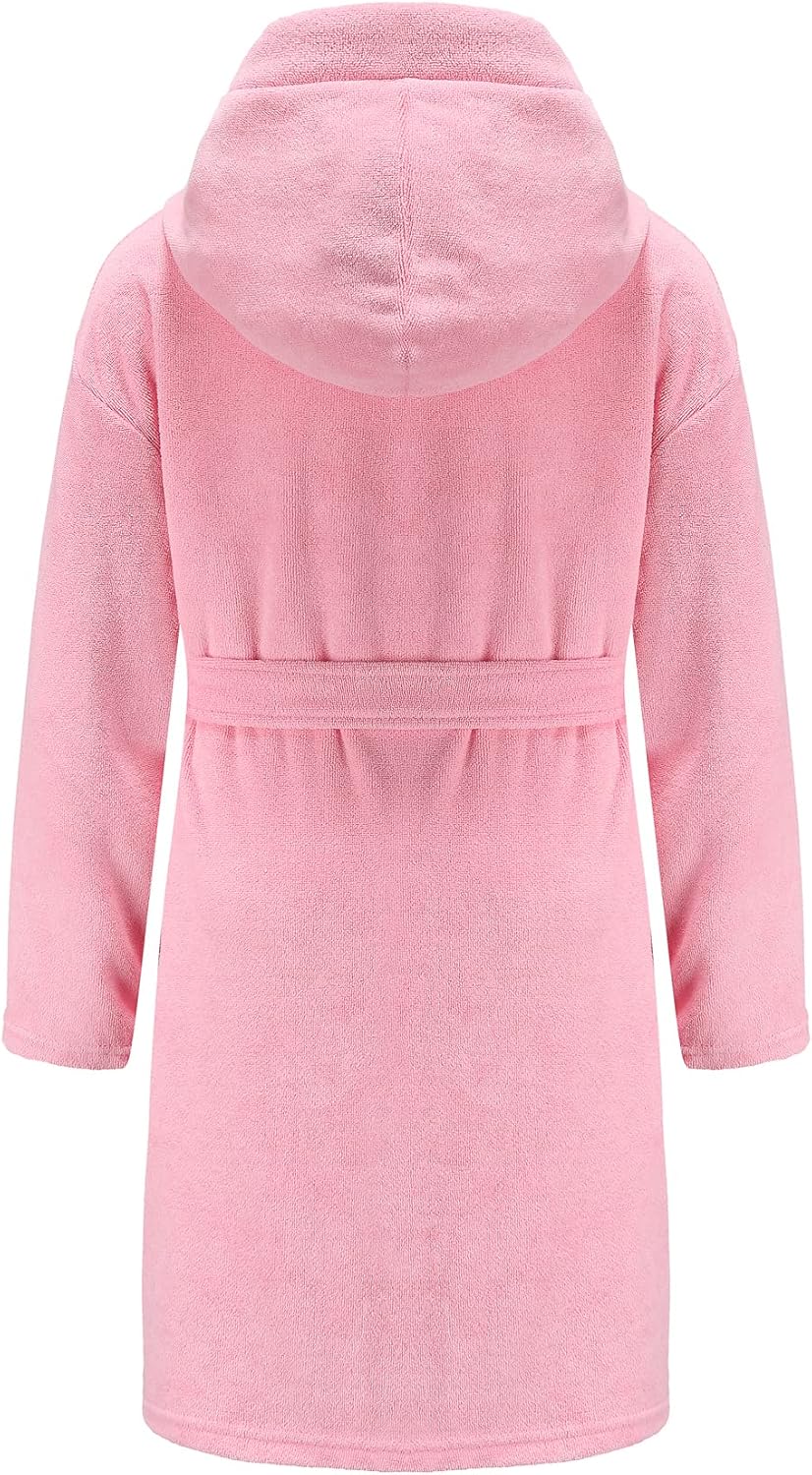 Boys Girls Bathrobe Soft Towel Hooded Robe Terry cloth Turkish Cotton Bathrobe