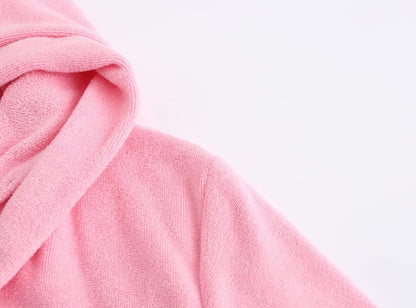 Boys Girls Bathrobe Soft Towel Hooded Robe Terry cloth Turkish Cotton Bathrobe