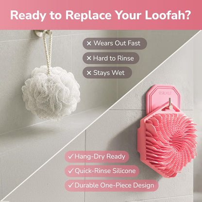 Silicone Body Scrubber Exfoliator, Shower Scrubber & Silicone Loofah