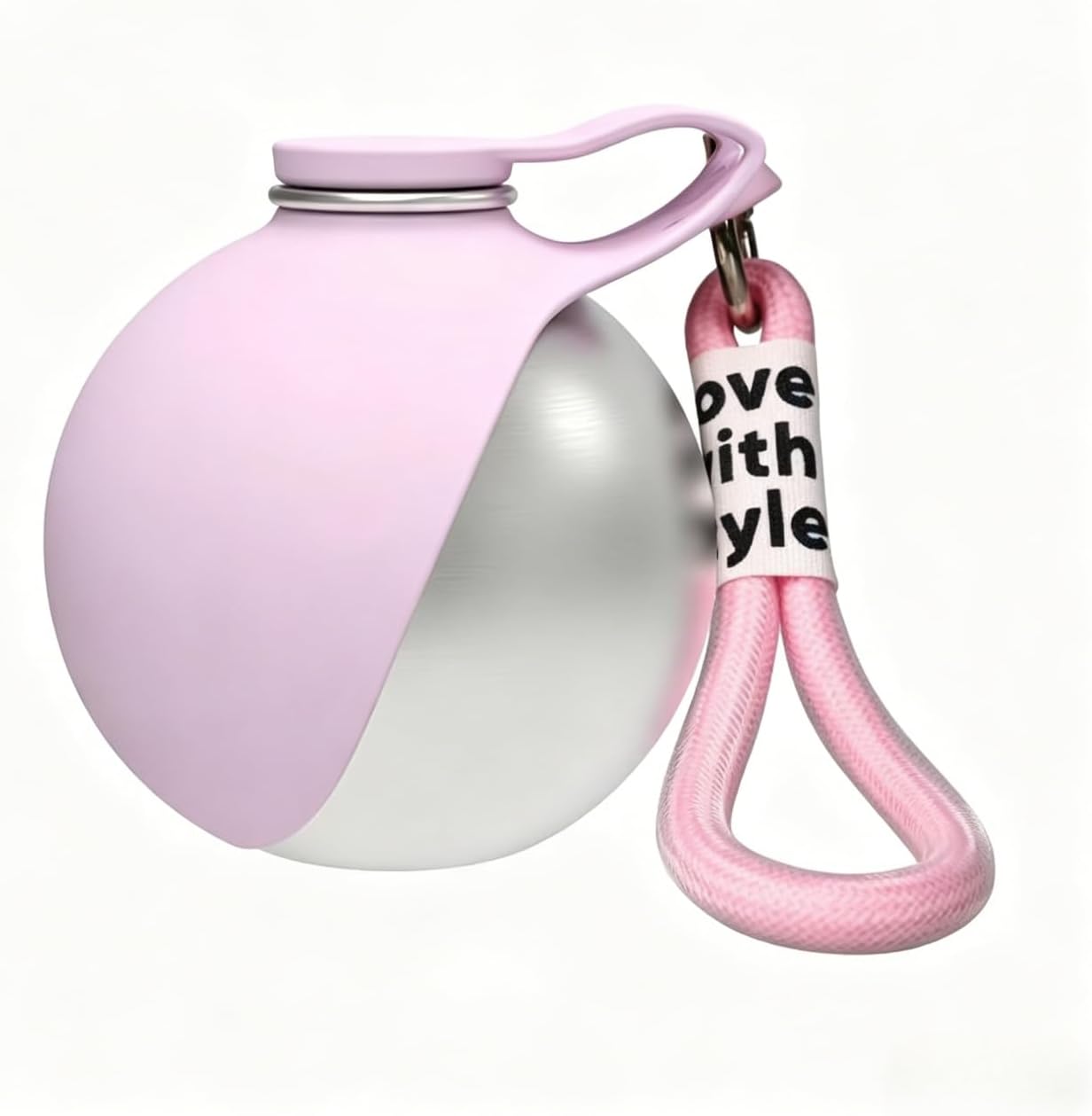 Portable Stainless Steel Dog Water Bottle, 285ML No-Spill Travel Dog Bowl Dispenser for Walking Hiking Blue (Pink)