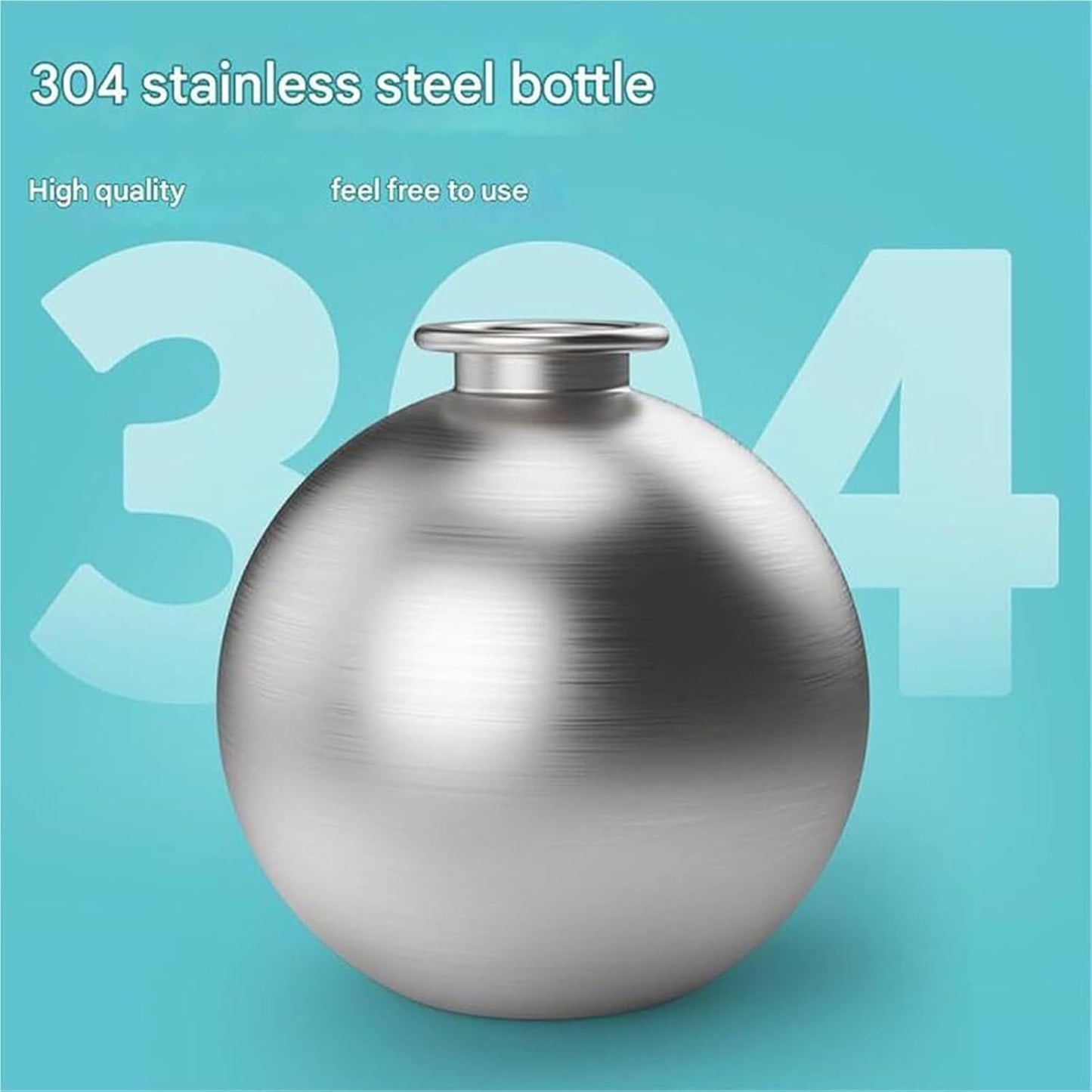 Portable Stainless Steel Dog Water Bottle, 285ML No-Spill Travel Dog Bowl Dispenser for Walking Hiking Blue (Pink)