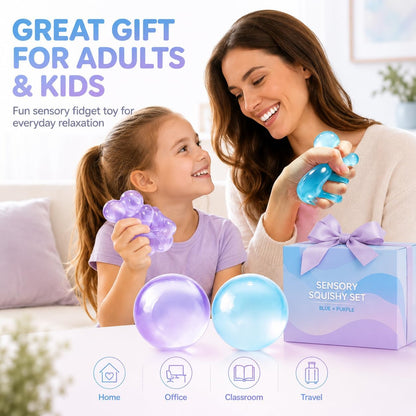 Squishy Stress Balls 2 Pcs Coconut Oil Non-Sticky Slow Rising Squeeze Ball.